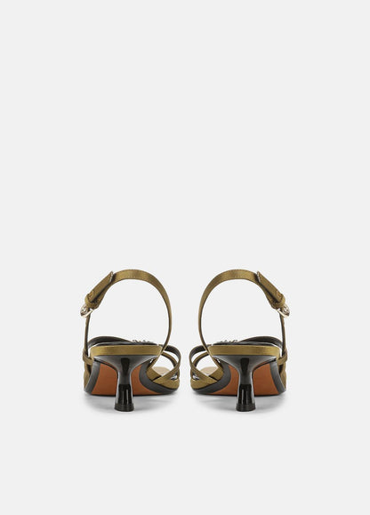 VINCE Women Tali Satin Slingback Sandal in Heels