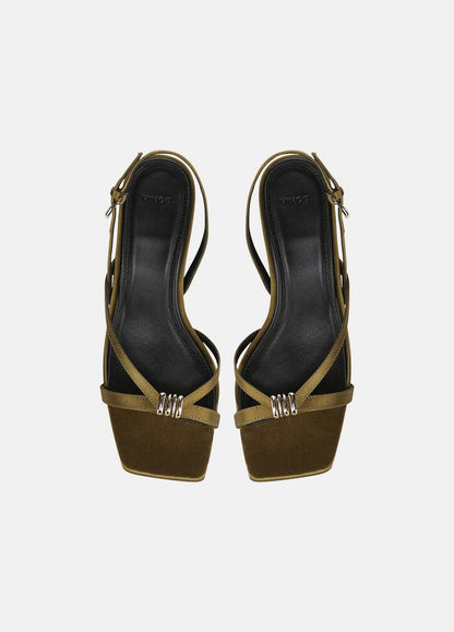 VINCE Women Tali Satin Slingback Sandal in Heels