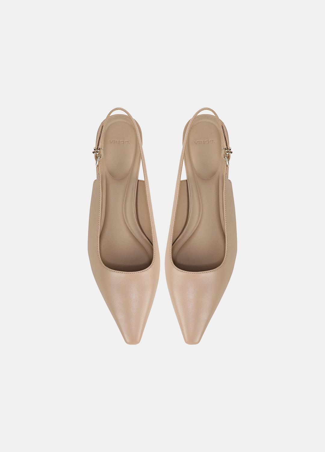 VINCE Women Sabra Leather Slingback Heel in Heels