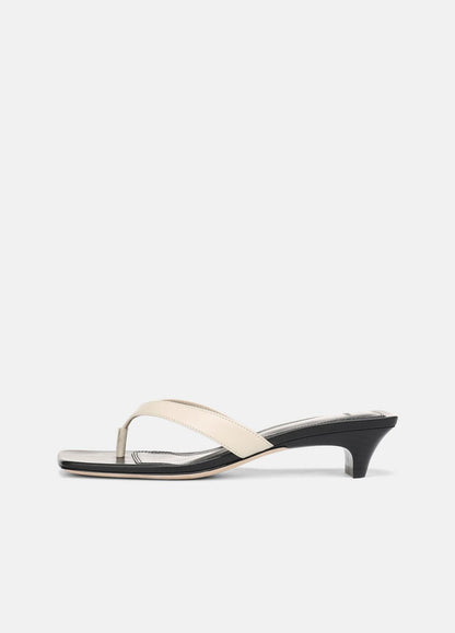 VINCE Women San Juan Leather Heeled Thong Sandal in Heels