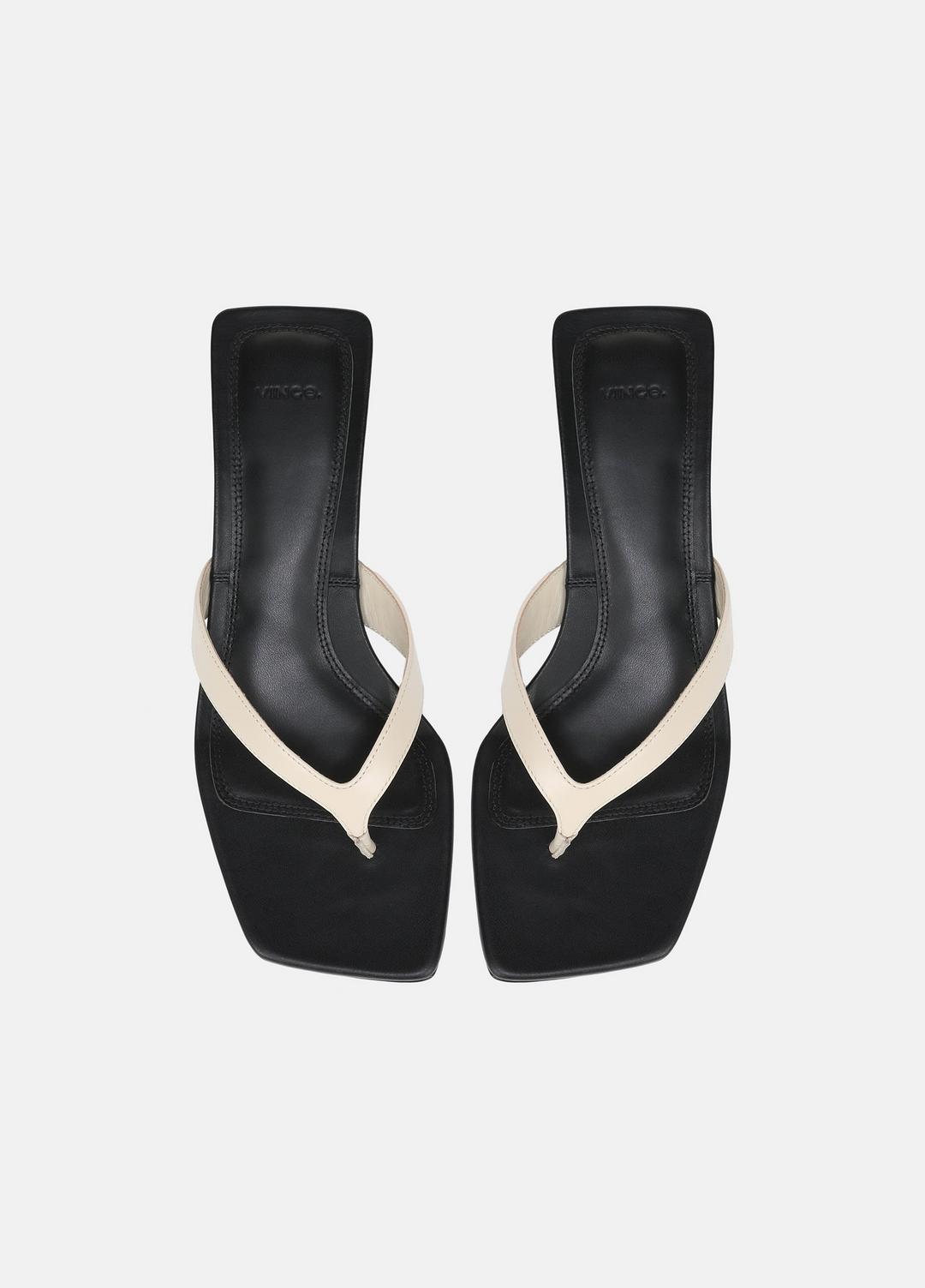 VINCE Women San Juan Leather Heeled Thong Sandal in Heels