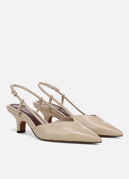 VINCE Women Levvy Leather Slingback Heel in Heels