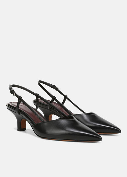 VINCE Women Levvy Leather Slingback Heel in Heels