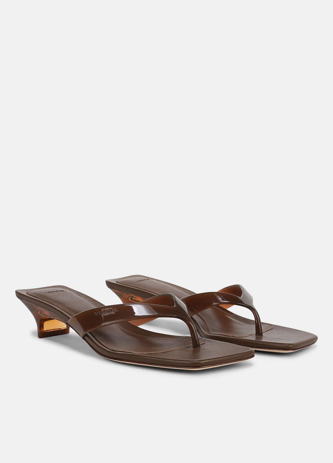 VINCE Women San Juan Jelly Heeled Thong Sandal in Sandals