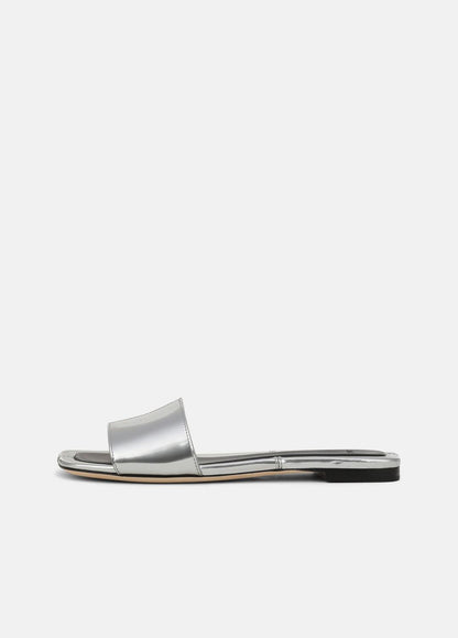 VINCE Women Valeria Metallic Leather Slide Sandal in Sandals