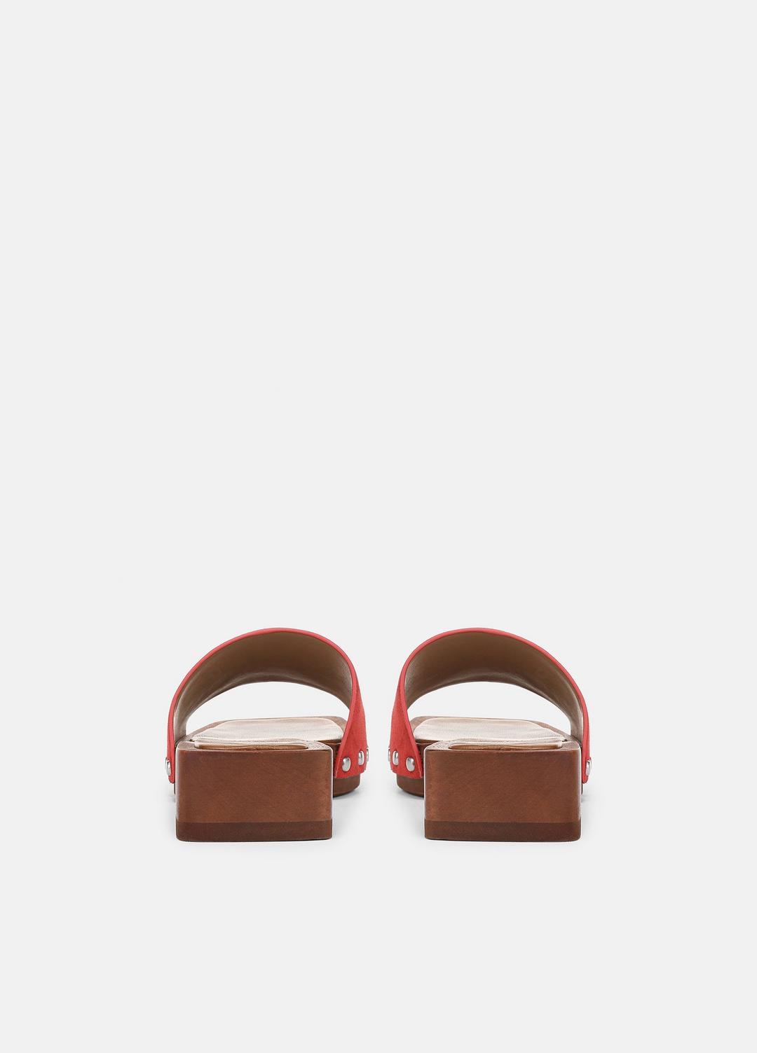 VINCE Women Barbara Leather Slide Sandal in Sandals