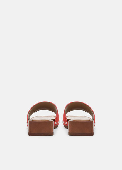 VINCE Women Barbara Leather Slide Sandal in Sandals