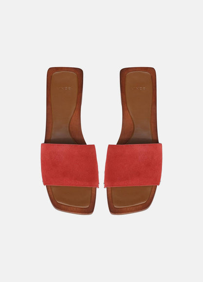 VINCE Women Barbara Leather Slide Sandal in Sandals