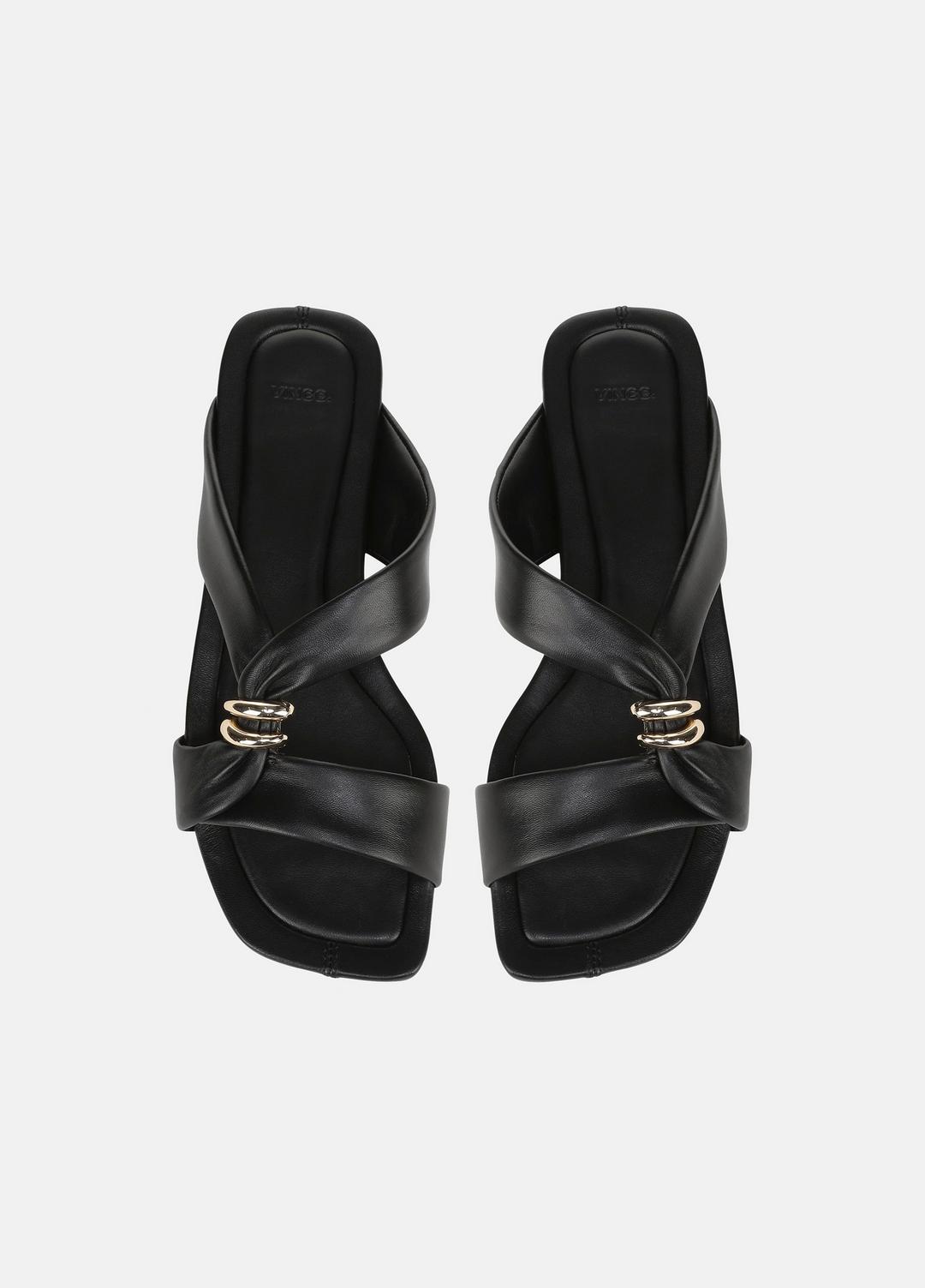 VINCE Women Vilma Leather Slide Sandal in Sandals