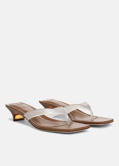 VINCE Women San Juan Jelly Heeled Thong Sandal in Sandals