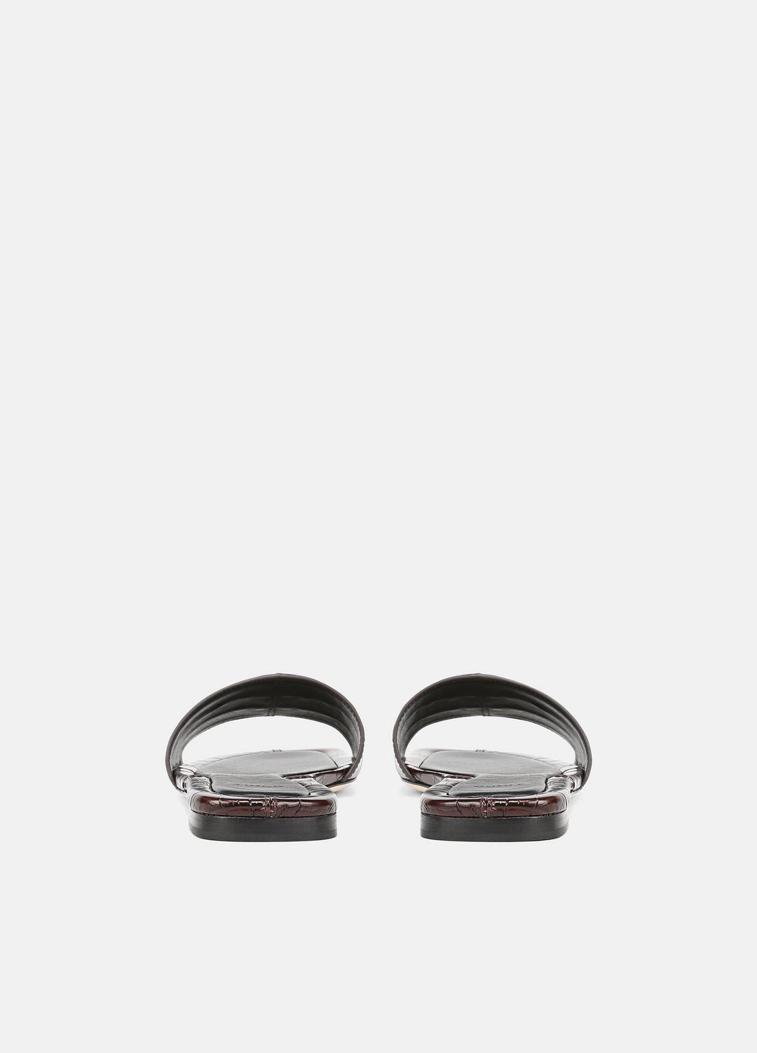 VINCE Women Valeria Croc-Embossed Leather Slide Sandal in Sandals