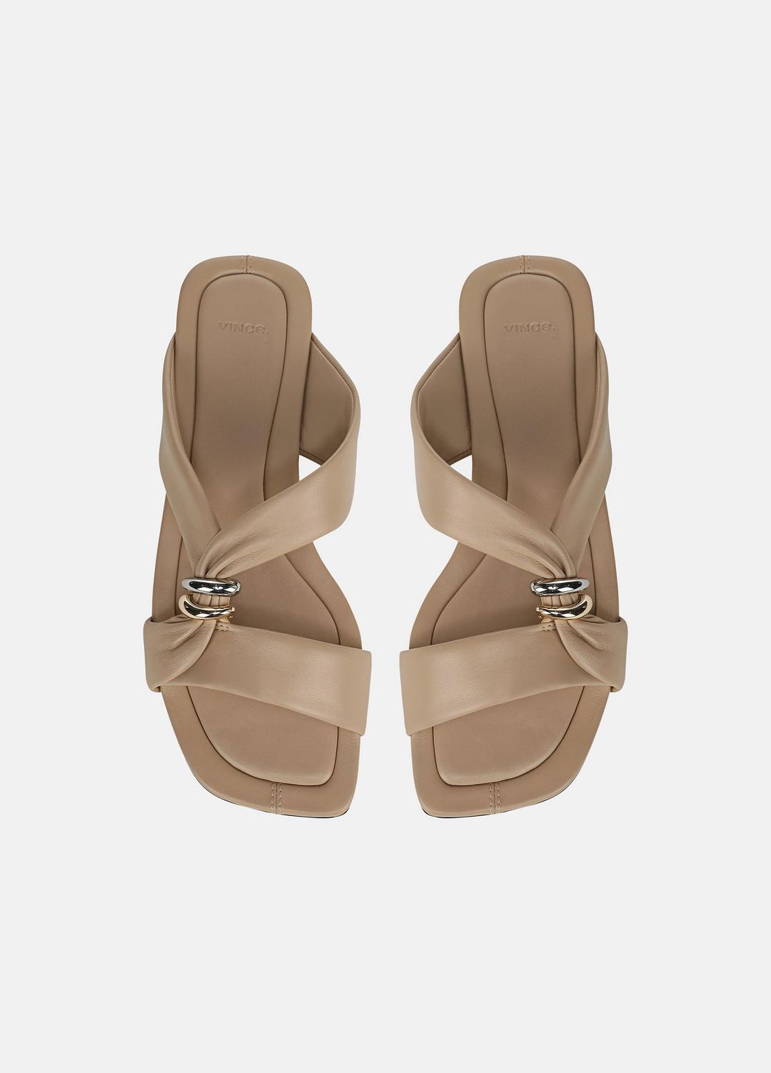 VINCE Women Vilma Leather Slide Sandal in Sandals