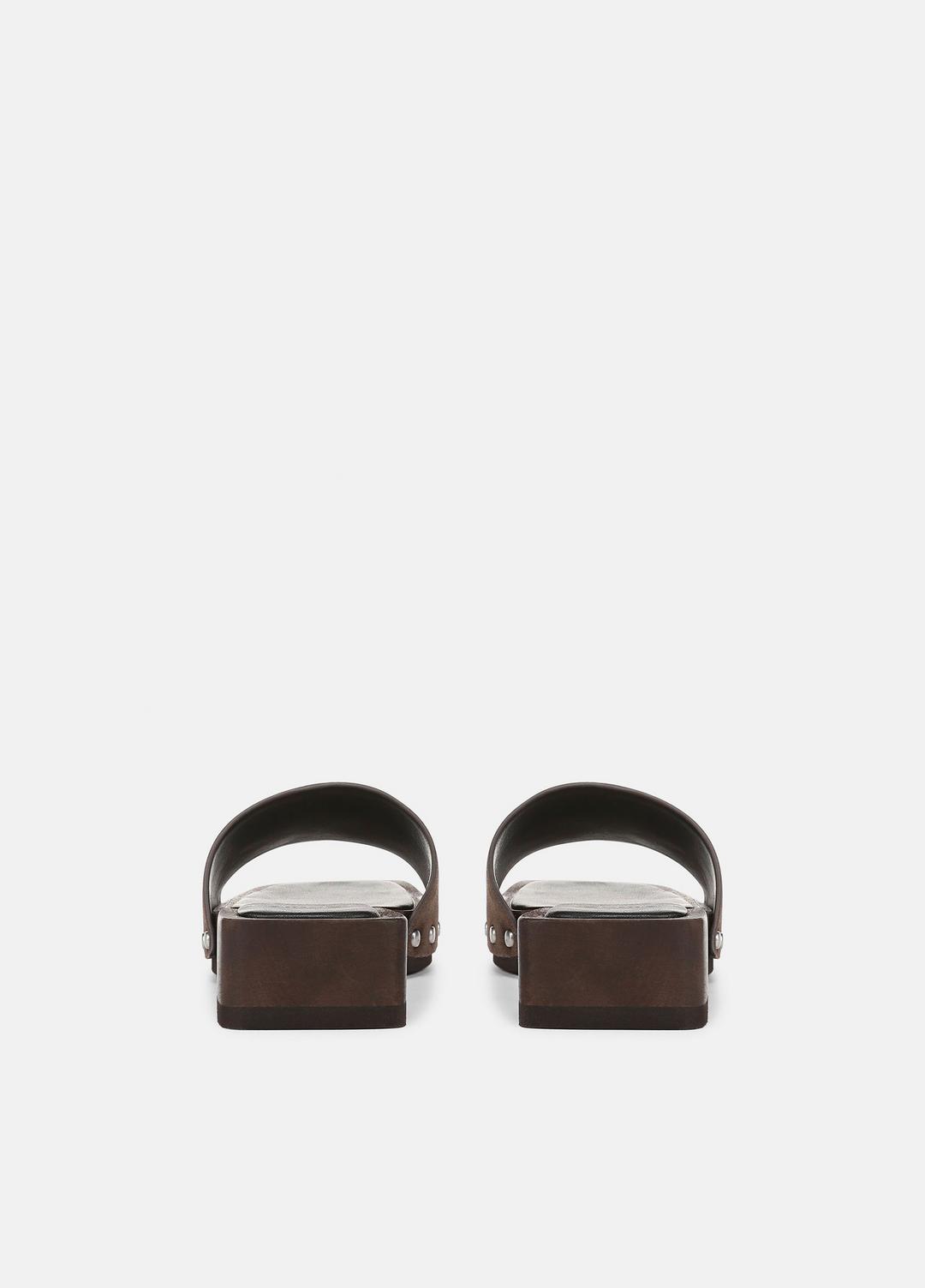 VINCE Women Barbara Leather Slide Sandal in Sandals