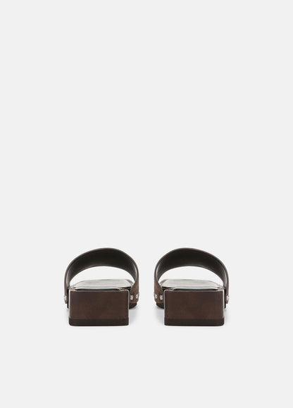 VINCE Women Barbara Leather Slide Sandal in Sandals