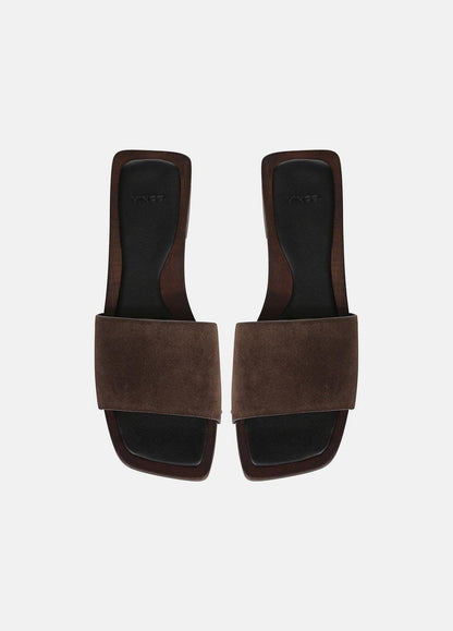 VINCE Women Barbara Leather Slide Sandal in Sandals