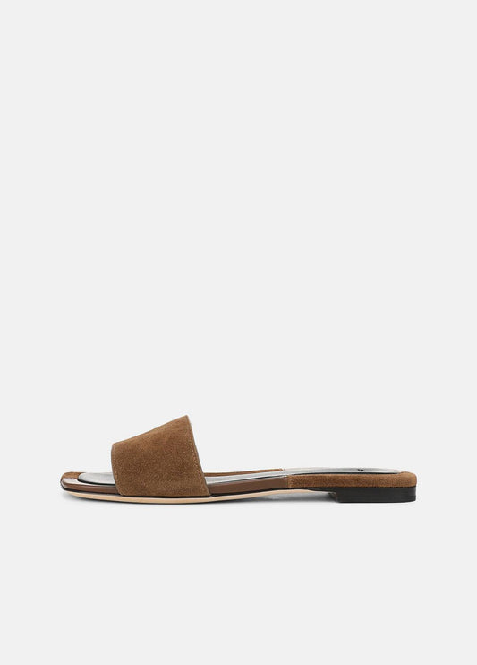VINCE Women Valeria Leather & Suede Slide Sandal in Sandals