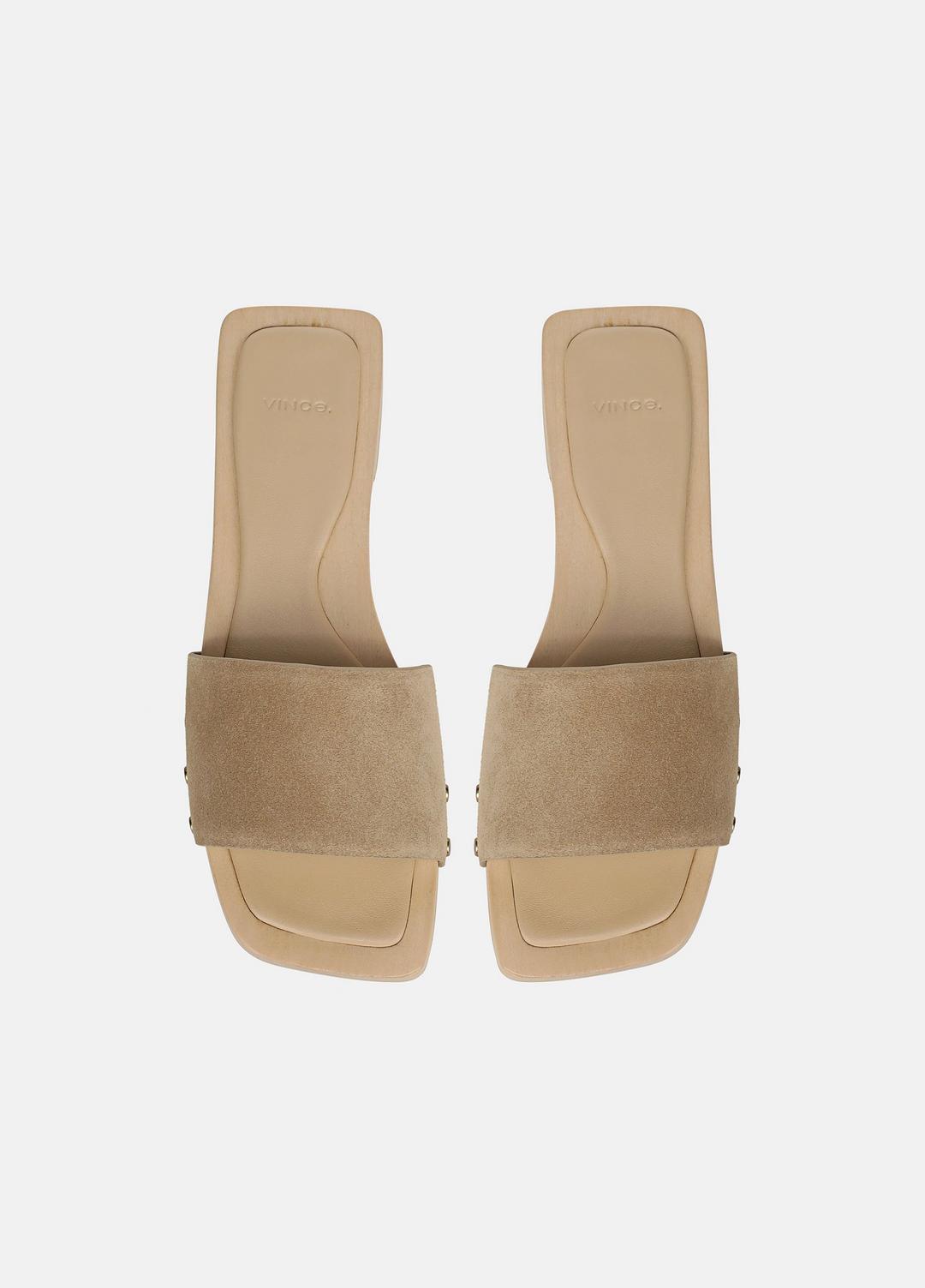 VINCE Women Barbara Suede Slide Sandal in Sandals