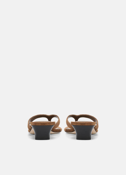 VINCE Women San Juan Suede Heeled Thong Sandal in Sandals