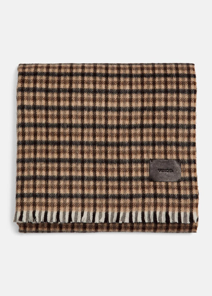 VINCE Women Gingham Wool-Cashmere Oversized Wrap in Scarves & Hats