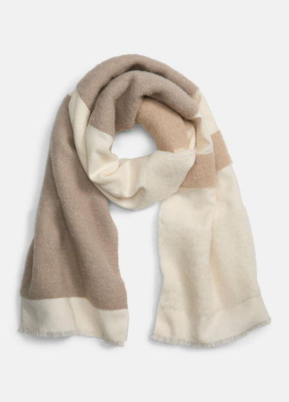 VINCE Women Brushed Alpaca-Blend Colorblock Scarf in Scarves & Hats