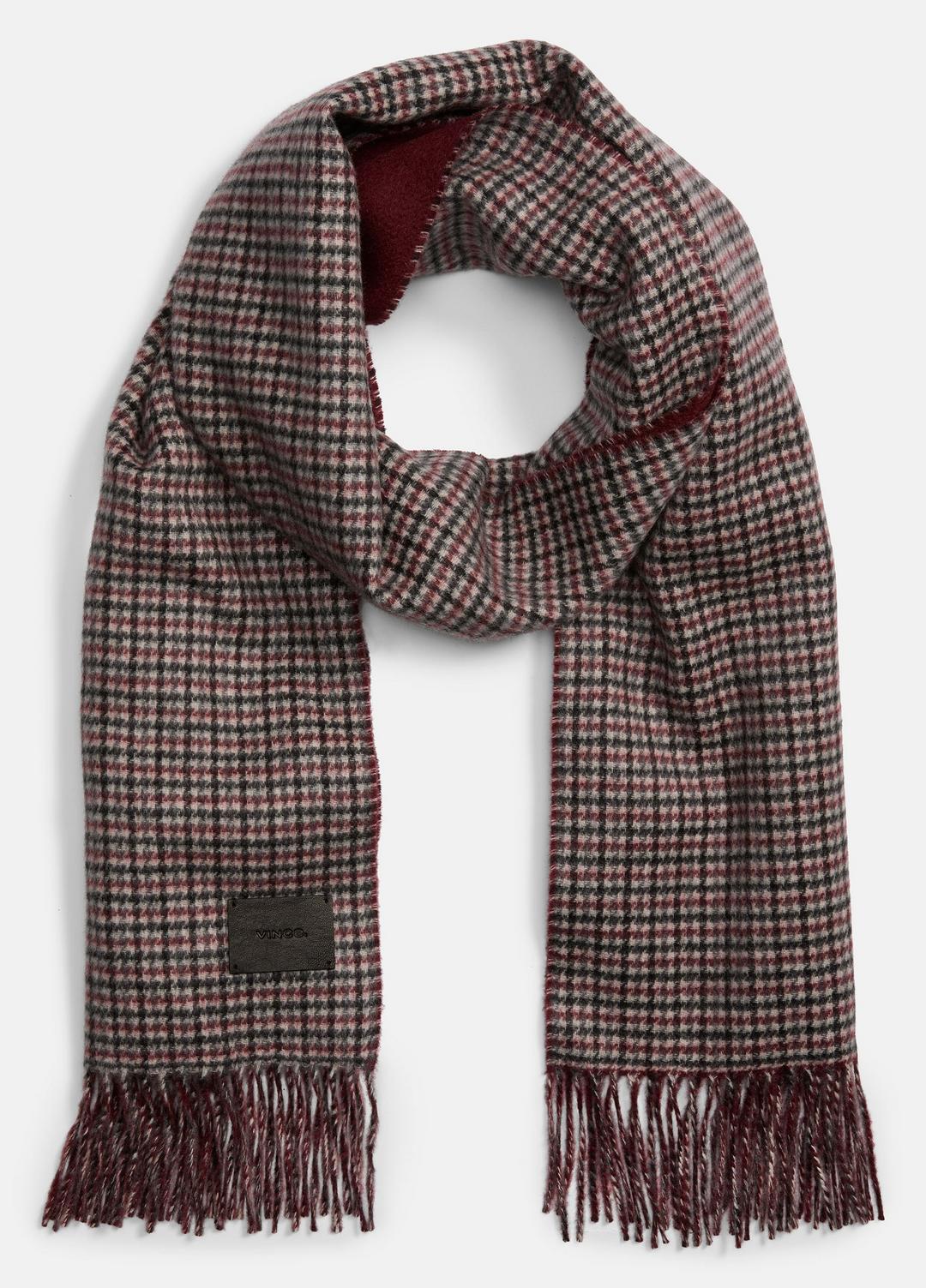 VINCE Women Micro-Houndstooth Cashmere Scarf in Scarves & Hats