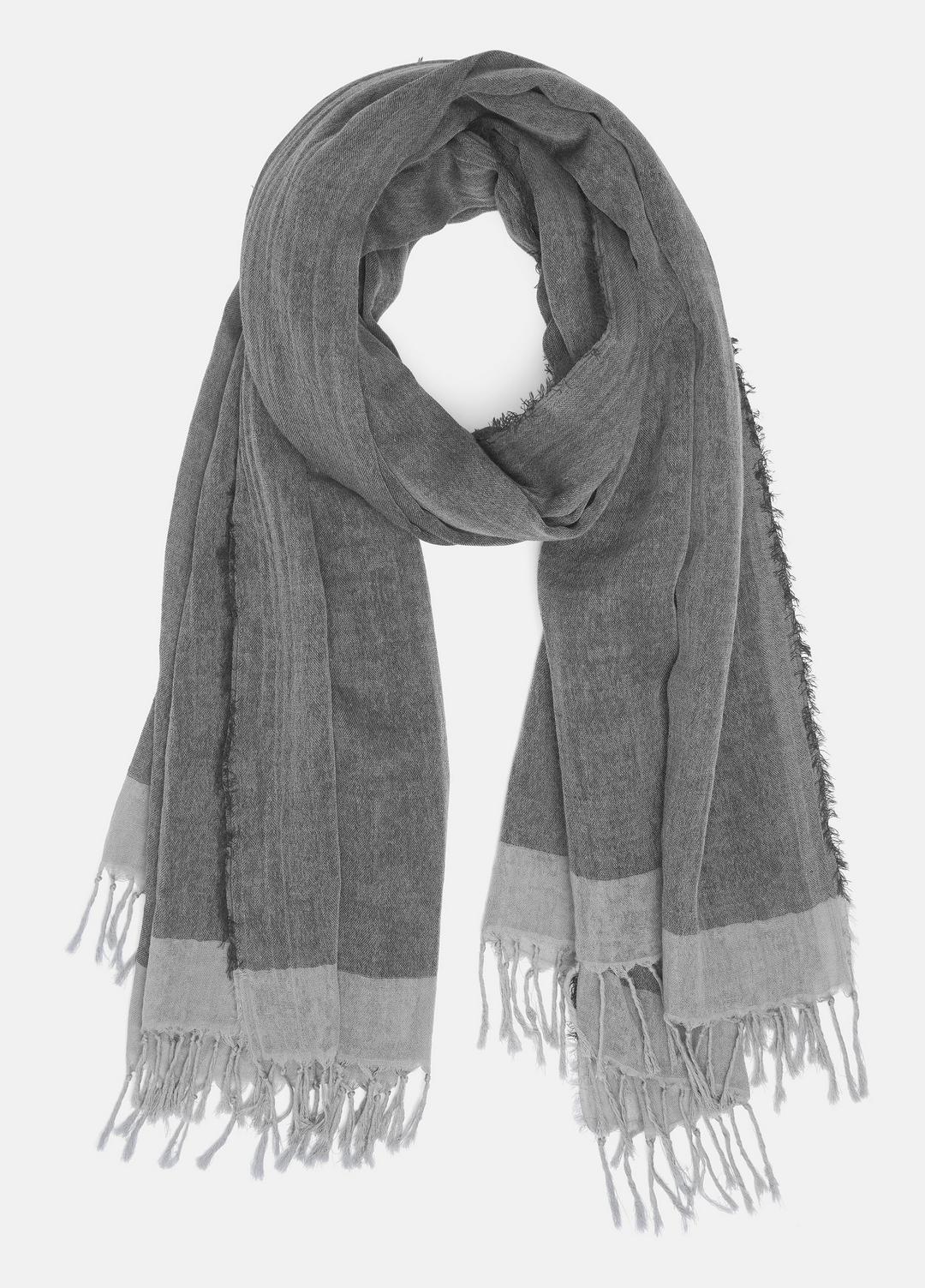 VINCE Women Border-Stripe Cotton Scarf in Scarves & Hats