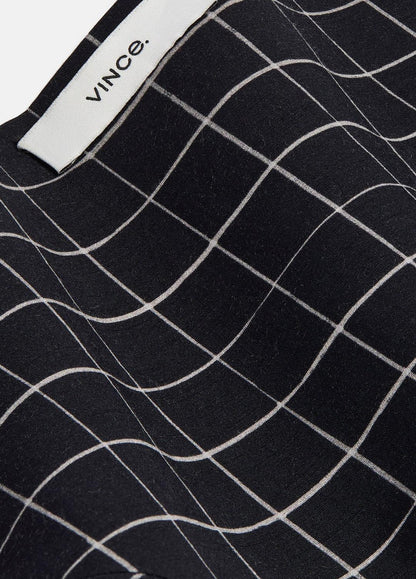VINCE Women Trellis Plaid Cotton-Blend Headkerchief in Scarves & Hats