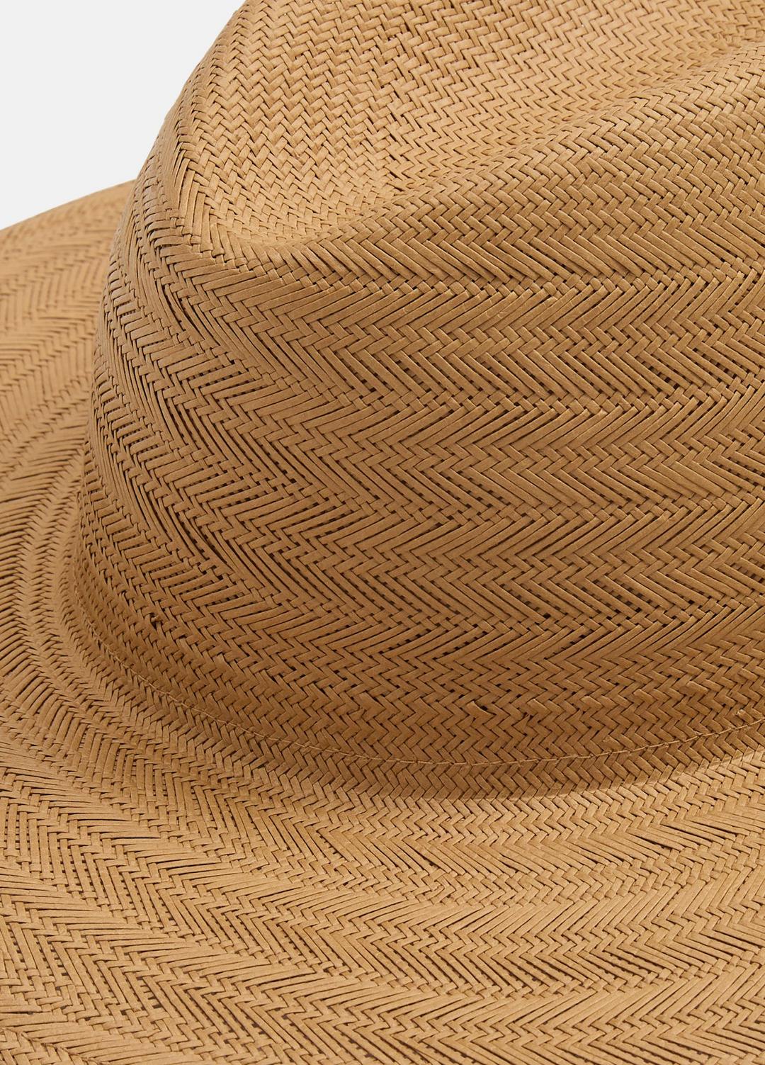 VINCE Women Herringbone-Weave Straw Panama Hat in Scarves & Hats