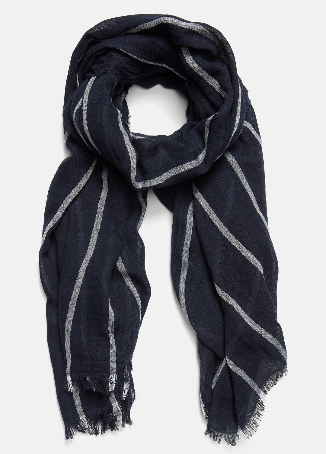VINCE Women Cotton Gauze Awning Stripe Scarf in Scarves & Hats