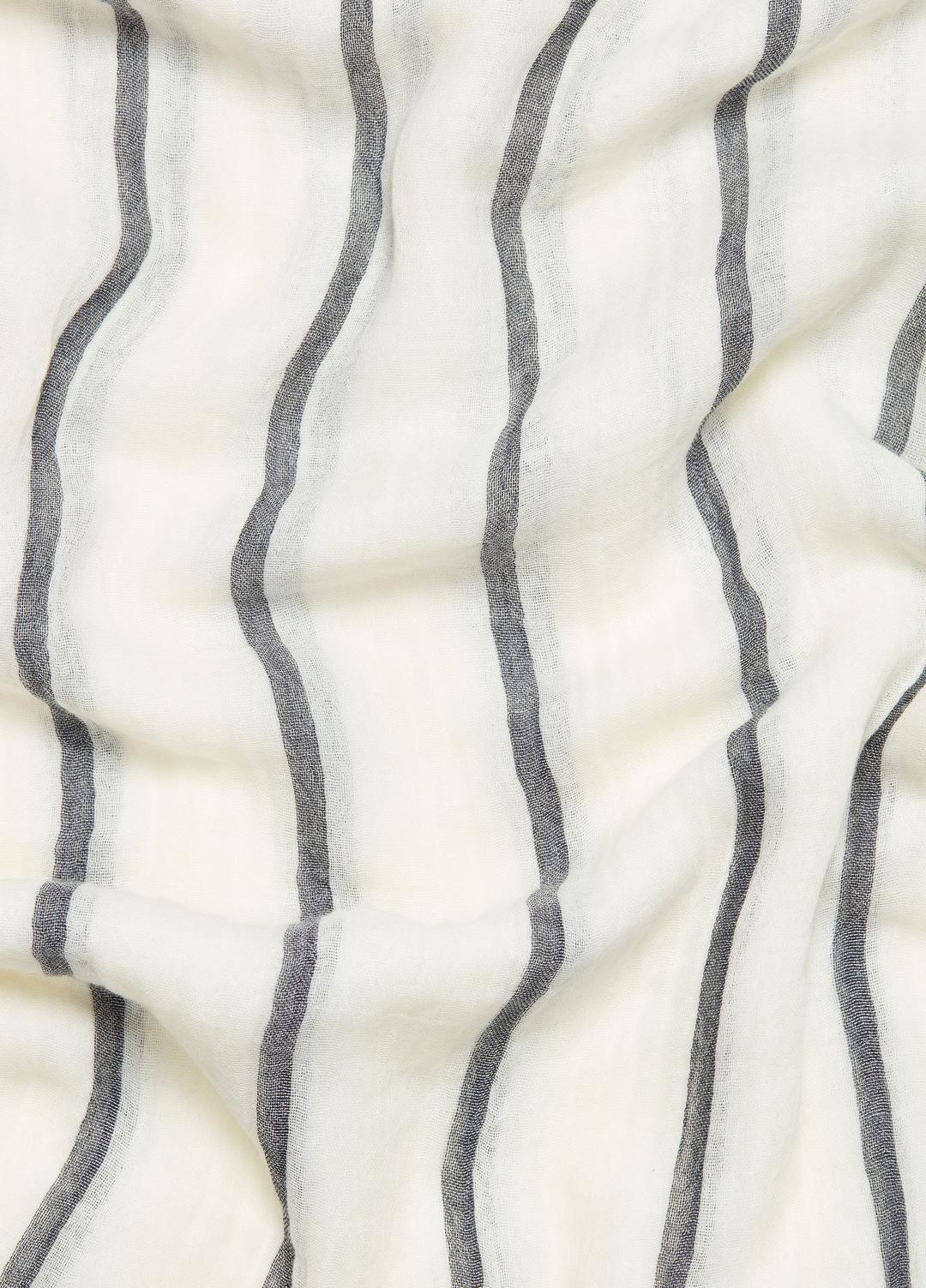 VINCE Women Cotton Gauze Awning Stripe Scarf in Scarves & Hats
