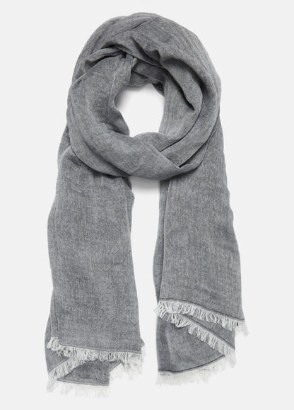 VINCE Women Cotton Gauze Bi-Color Scarf in Scarves & Hats