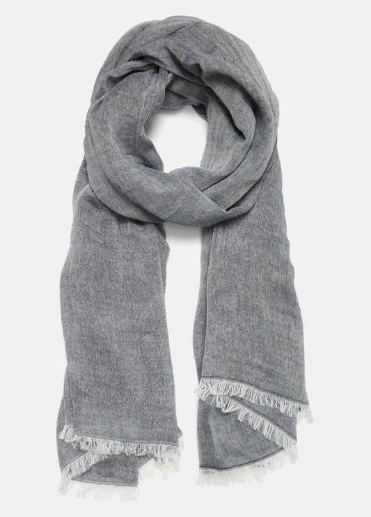 VINCE Women Cotton Gauze Bi-Color Scarf in Scarves & Hats