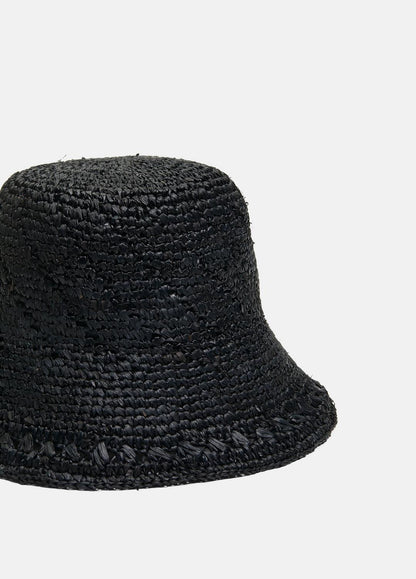 VINCE Women Straw Bucket Hat in Scarves & Hats