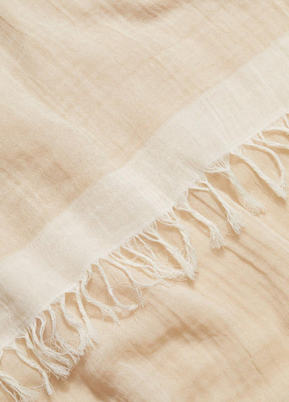 VINCE Women Border-Stripe Cotton Scarf in Scarves & Hats