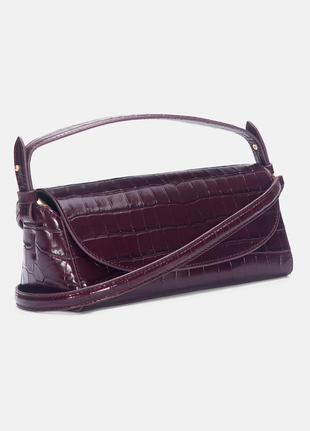 VINCE Women Sabrina Croc-Embossed Leather Mini Top-Handle Bag in Handbags