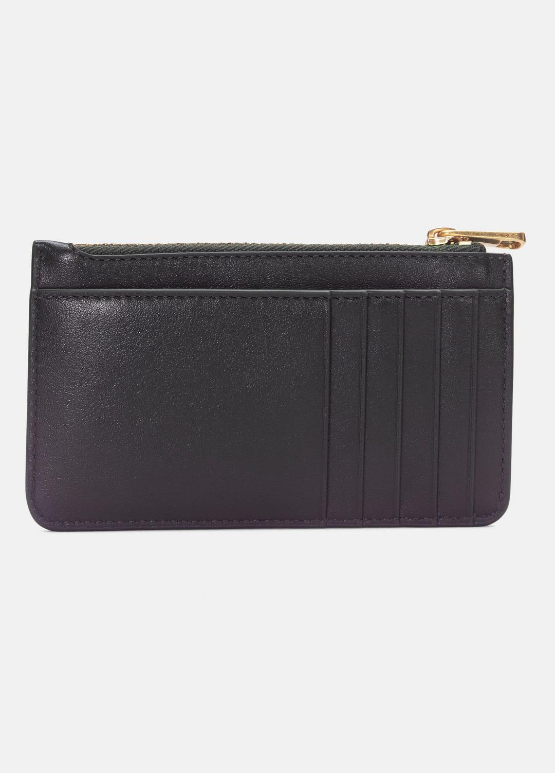 VINCE Women Leather Zip-Top Card Case in Handbags