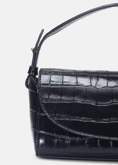 VINCE Women Sabrina Croc-Embossed Leather Mini Top-Handle Bag in Handbags