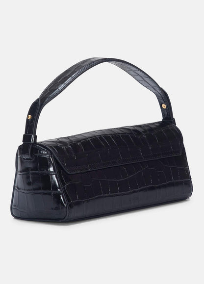 VINCE Women Sabrina Croc-Embossed Leather Mini Top-Handle Bag in Handbags