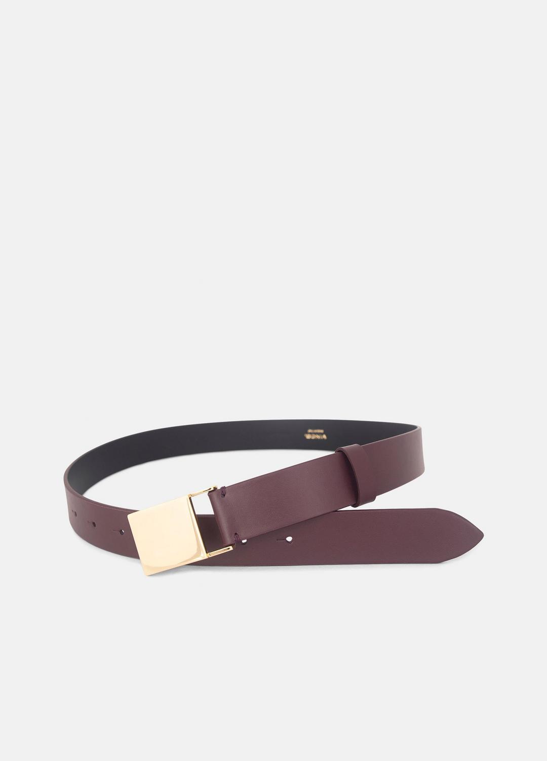 VINCE Women Women's 30mm Plaque Leather Belt in Belts