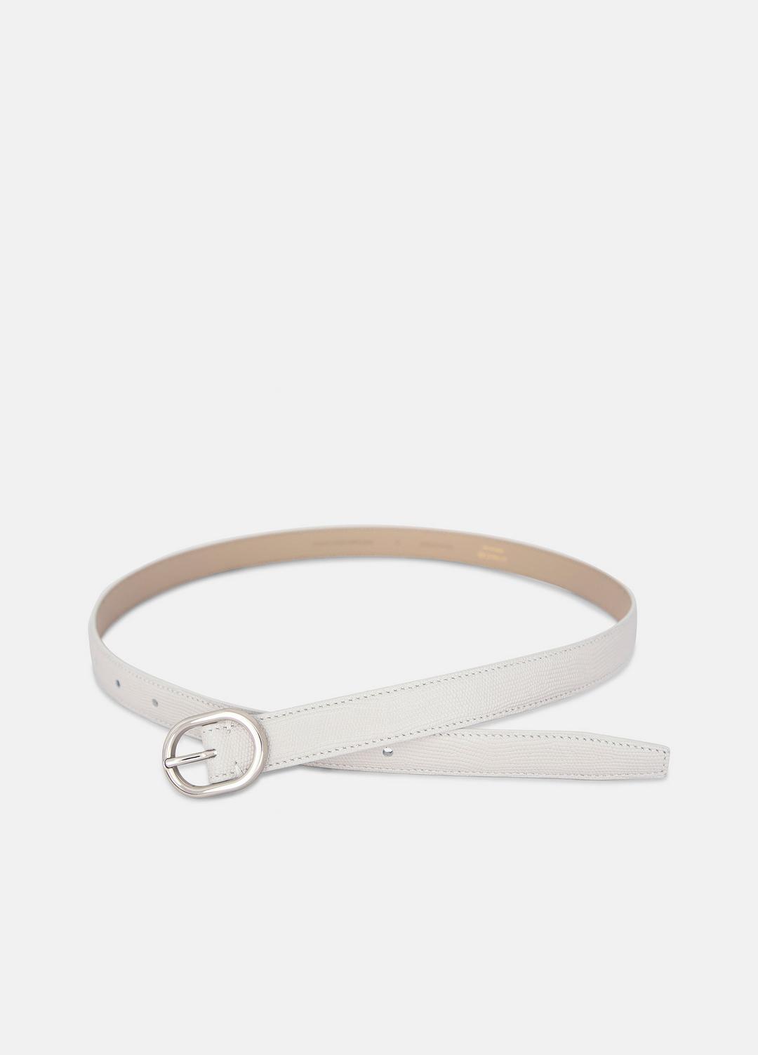 VINCE Women Women’s 20mm Stitched Lizard-Embossed Leather Belt in Belts