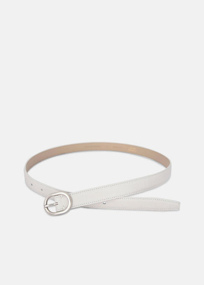 VINCE Women Women’s 20mm Stitched Lizard-Embossed Leather Belt in Belts