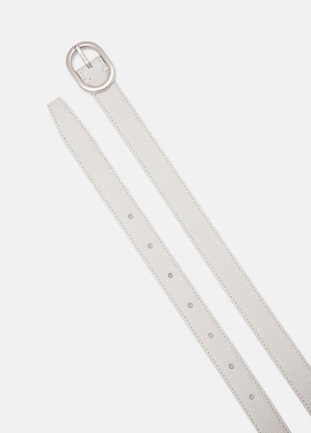 VINCE Women Women’s 20mm Stitched Lizard-Embossed Leather Belt in Belts