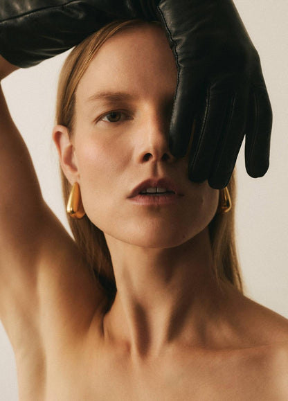 VINCE Women Cashmere-Lined Medium Leather Glove in Gloves