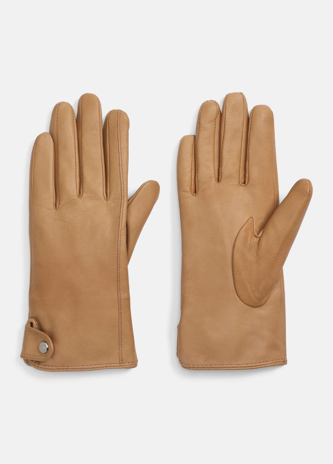 VINCE Women Cashmere-Lined Leather Snap Glove in Gloves