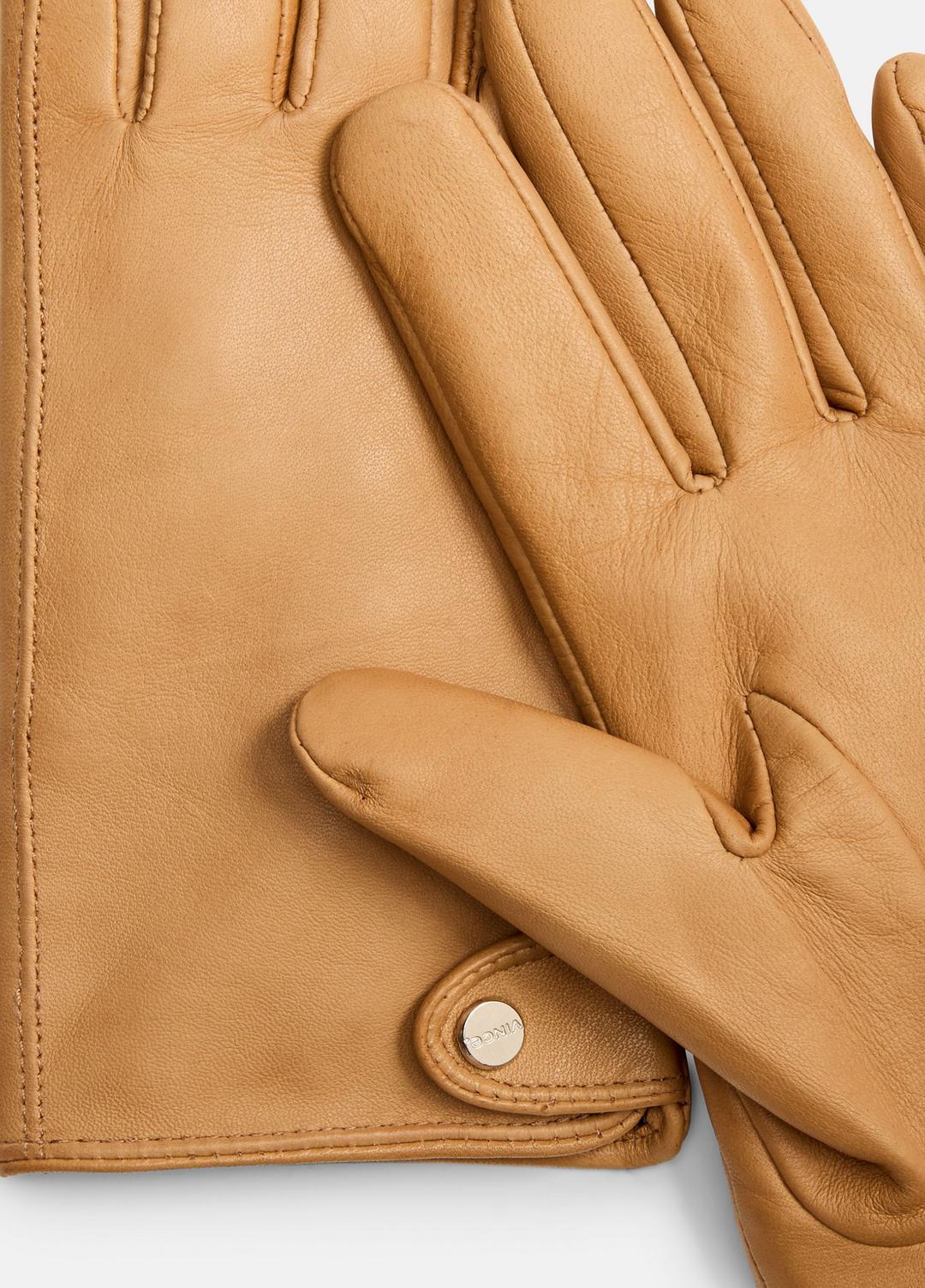 VINCE Women Cashmere-Lined Leather Snap Glove in Gloves