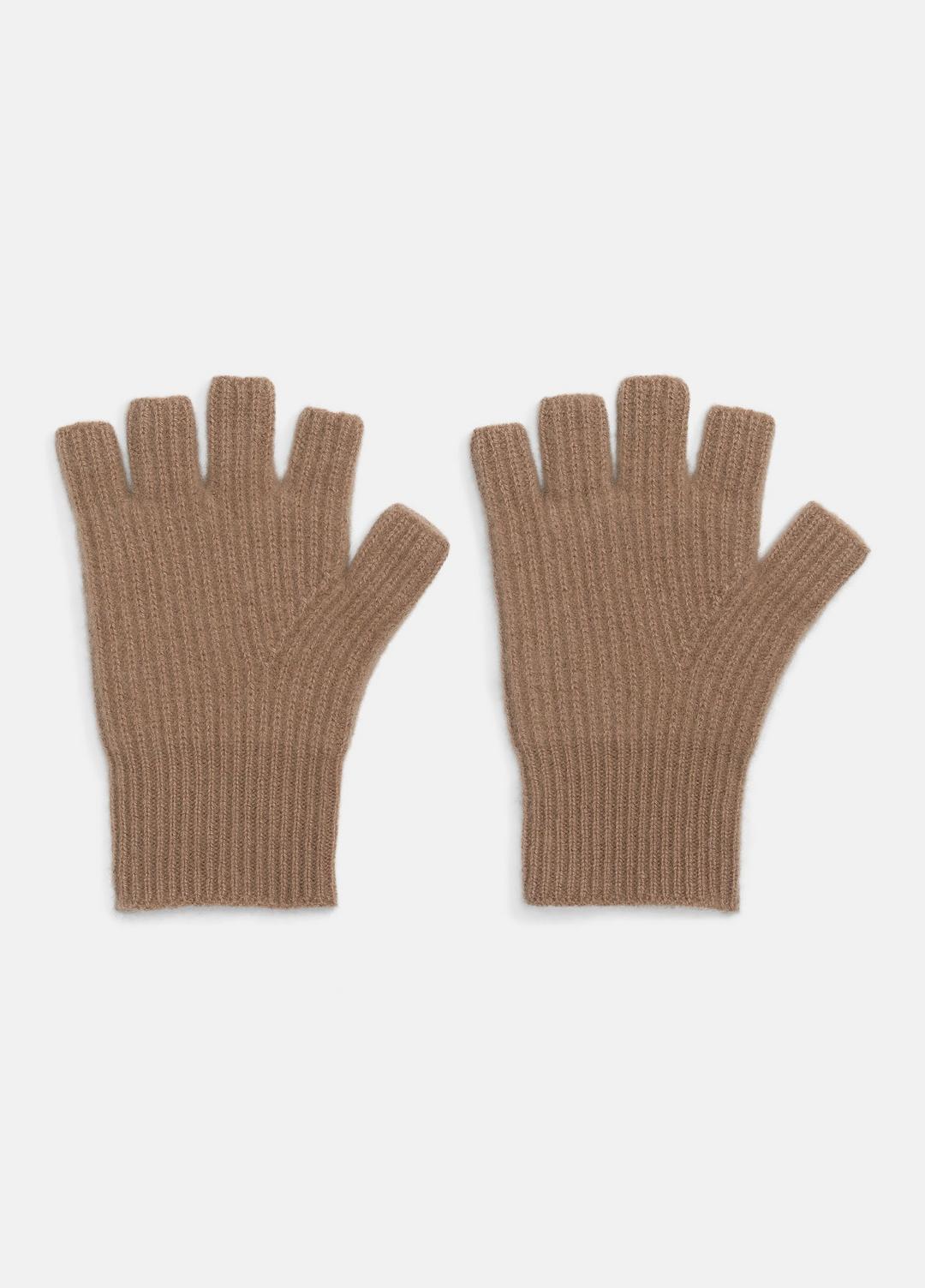 VINCE Women Plush Cashmere Rib-Knit Fingerless Glove in Gloves