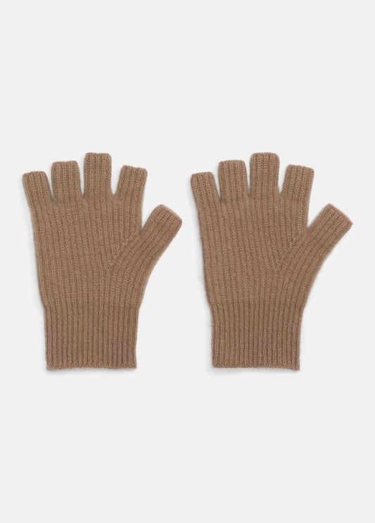 VINCE Women Plush Cashmere Rib-Knit Fingerless Glove in Gloves