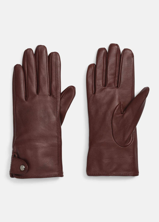 VINCE Women Cashmere-Lined Leather Snap Glove in Gloves