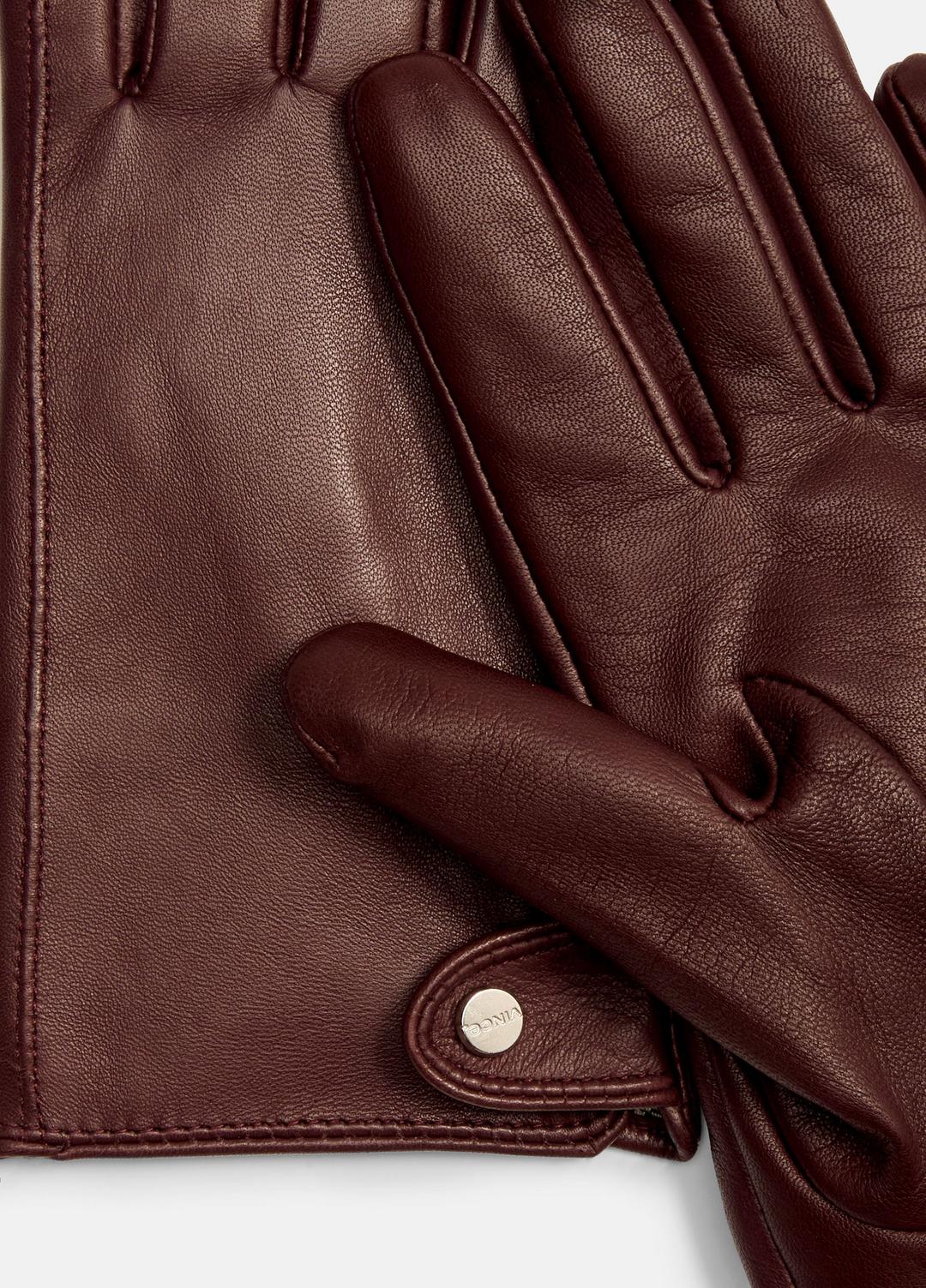 VINCE Women Cashmere-Lined Leather Snap Glove in Gloves