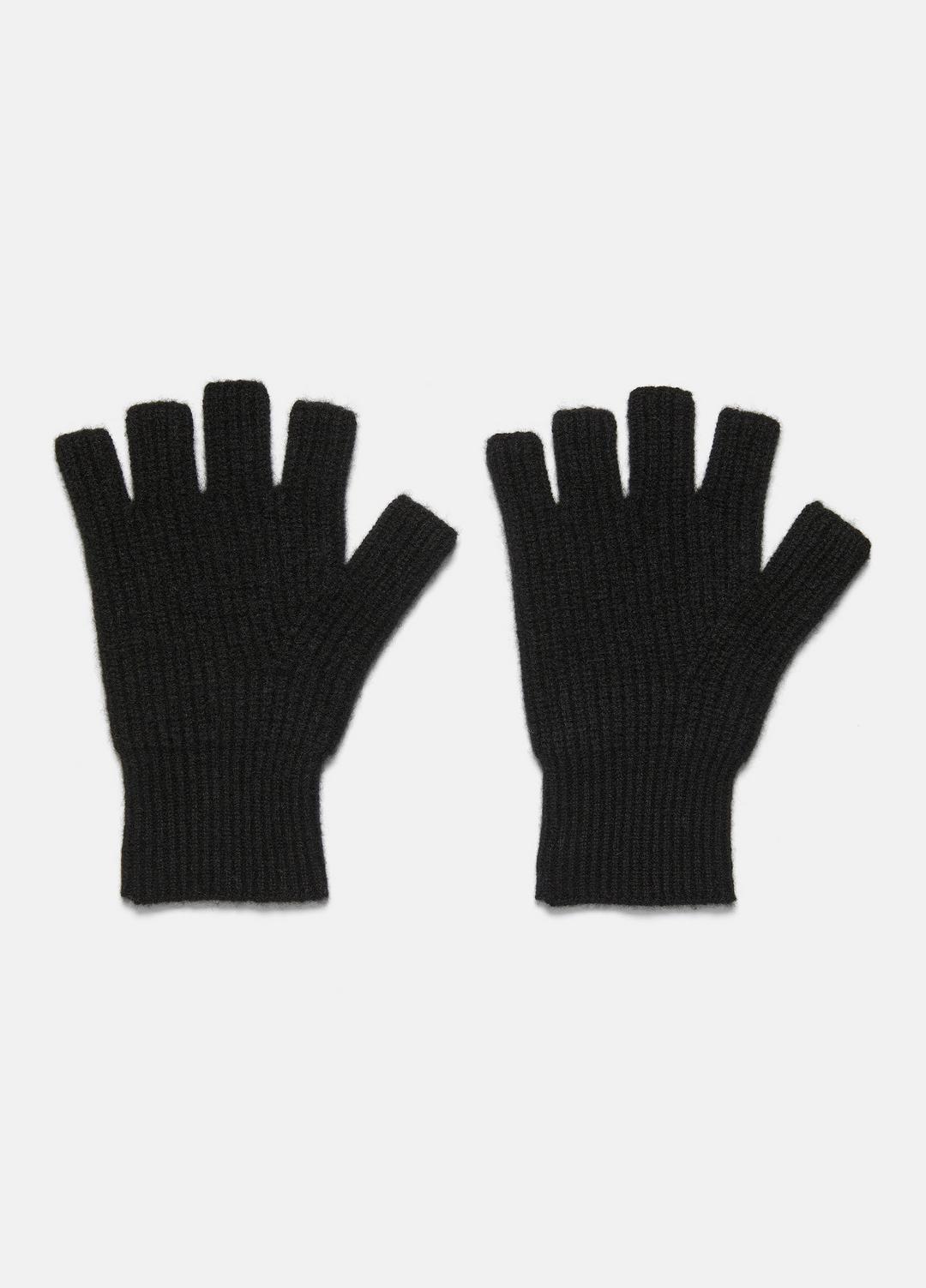 VINCE Women Plush Cashmere Rib-Knit Fingerless Glove in Gloves